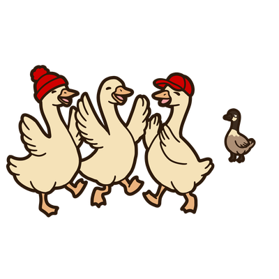 Goose mascot for category Exclusion